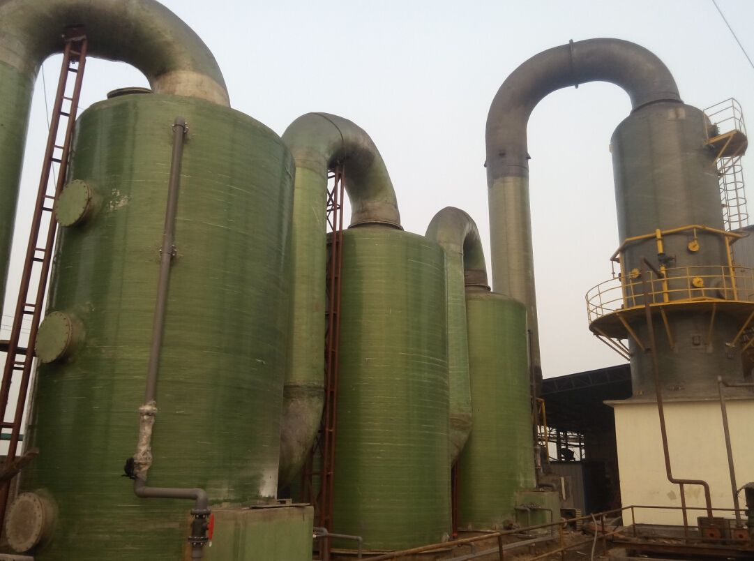 酸霧吸收塔已投產使用